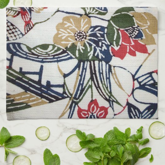  Japans Kimono Textile (Bingata) Theedoek (Gevouwen)