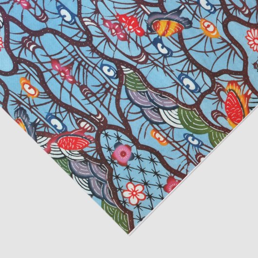  Japans Kimono Textile (Bingata) Tissuepapier (Detail)