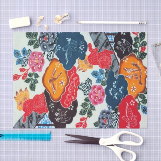Japans Kimono Textile (Bingata) Tissuepapier (Craft)