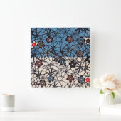  Japans Kimono Textile (Bingata) Vierkante Klok (Huis)