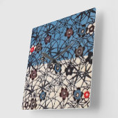  Japans Kimono Textile (Bingata) Vierkante Klok (Hoek)
