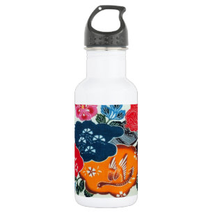 Japans Kimono Textile (Bingata) Waterfles