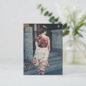 japans kimono vacation briefkaart (Staand voorkant)