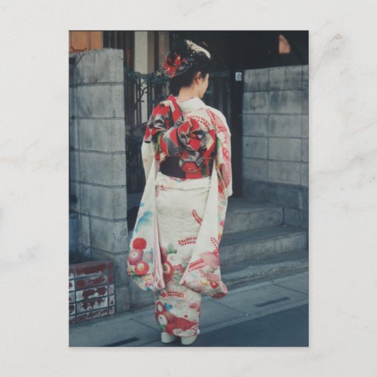 japans kimono vacation briefkaart (Voorkant)