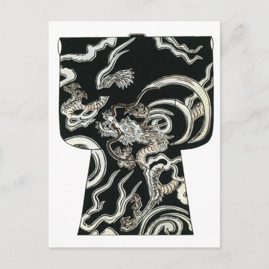 Japans Kimono Woodblock-ontwerp Briefkaart (Voorkant)