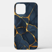 Japans Kintsugi Donkerblauw Case-Mate iPhone Case (Achterkant)