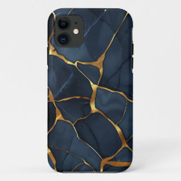 Japans Kintsugi Donkerblauw Case-Mate iPhone Case