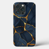 Japans Kintsugi Donkerblauw Case-Mate iPhone Case (Achterkant)