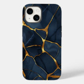 Japans Kintsugi Donkerblauw Case-Mate iPhone Case (Achterkant)