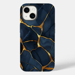 Japans Kintsugi Donkerblauw Case-Mate iPhone 14 Hoesje