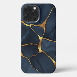 Japans Kintsugi Donkerblauw iPhone 13 Pro Max Hoesje