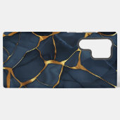 Japans Kintsugi Donkerblauw Samsung Galaxy Hoesje (Achterkant horizontaal)