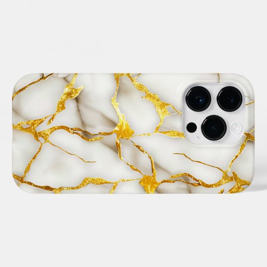 Japans Kintsugi Wit Goud Case-Mate iPhone Case (Achterkant (horizontaal))