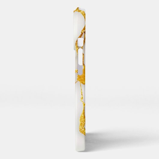 Japans Kintsugi Wit Goud iPhone Hoesje (Linkerkant)