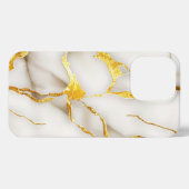 Japans Kintsugi Wit Goud iPhone Hoesje (Achterkant horizontaal)