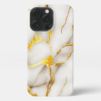 Japans Kintsugi Wit Goud iPhone 13 Pro Hoesje