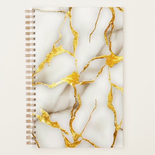 Japans Kintsugi Wit Goud Planner (Voorkant)