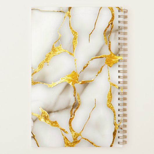 Japans Kintsugi Wit Goud Planner (Achterkant)