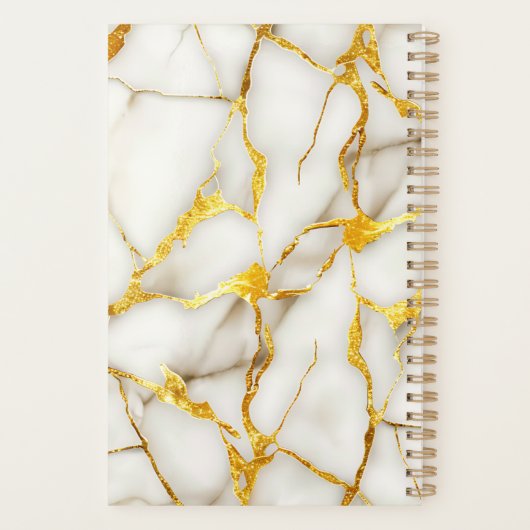 Japans Kintsugi Wit Goud Planner (Achterkant)