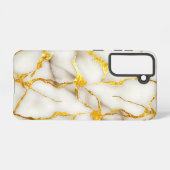 Japans Kintsugi Wit Goud Samsung Galaxy Hoesje (Achterkant horizontaal)