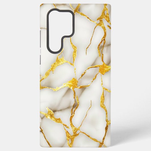 Japans Kintsugi Wit Goud Samsung Galaxy Hoesje (Achterkant)