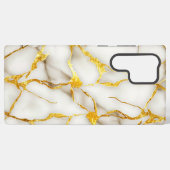 Japans Kintsugi Wit Goud Samsung Galaxy Hoesje (Achterkant horizontaal)
