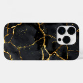 Japans Kintsugi Zwart & Goud Case-Mate iPhone Case (Achterkant (horizontaal))