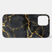 Japans Kintsugi Zwart & Goud Case-Mate iPhone Case (Achterkant (horizontaal))