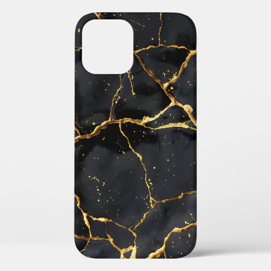 Japans Kintsugi Zwart & Goud Case-Mate iPhone Case (Achterkant)