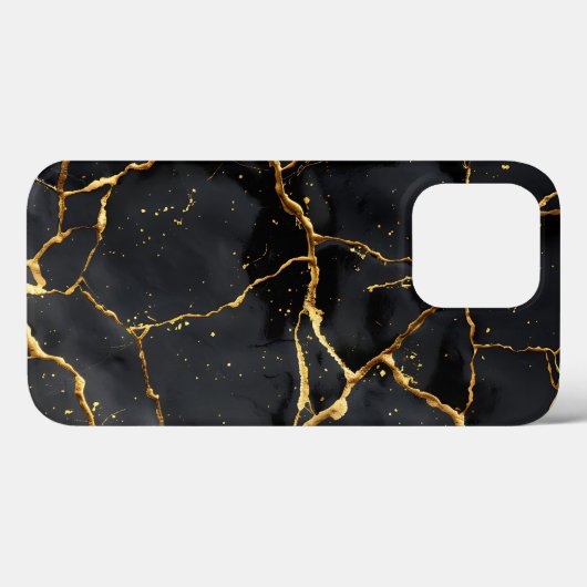 Japans Kintsugi Zwart & Goud Case-Mate iPhone Case (Achterkant (horizontaal))