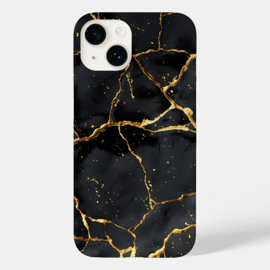 Japans Kintsugi Zwart & Goud Case-Mate iPhone Case (Achterkant)