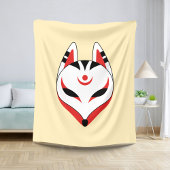 Japans kitsune vos masker geel sherpa deken