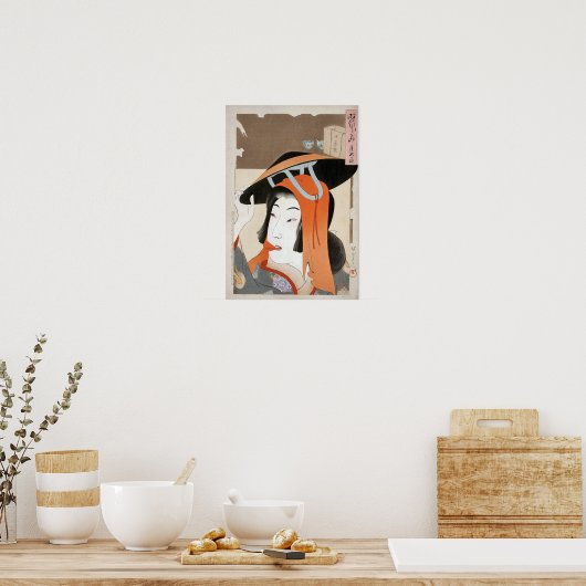 Japans Klassieke Geisha Lady Art afdrukken Poster (Keuken)
