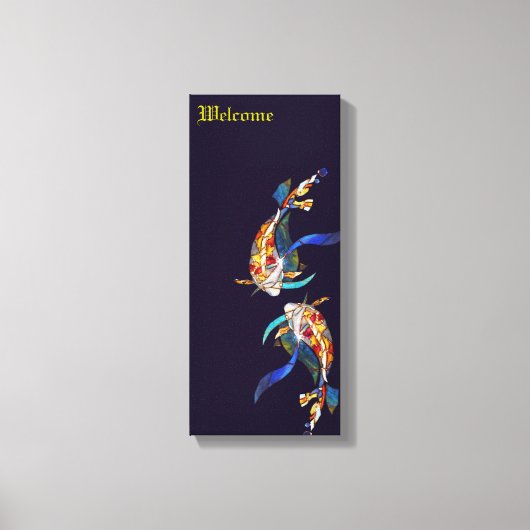 Japans Koi Bruiloft Liefhebbers Canvas Print (Voorkant)