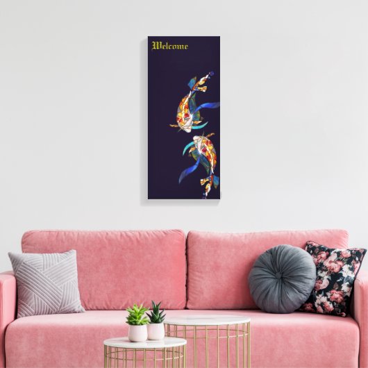Japans Koi Bruiloft Liefhebbers Canvas Print (Insitu (Woonkamer))