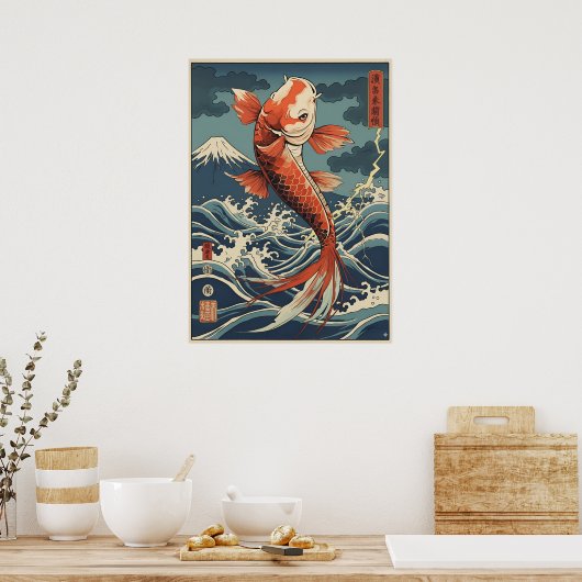 Japans Koi Fish Art Poster – symbool van kracht (Keuken)