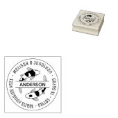 Japans Koi Fish Couple Family Adres 4 Rubberstempel (Gestempeld)