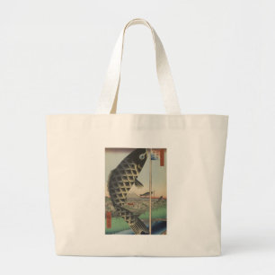 Japans Koi Fish Festival Flag Antiek Grote Tote Bag