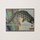 Japans Koi Fish Festival Flag Antiek Legpuzzel (Horizontaal)