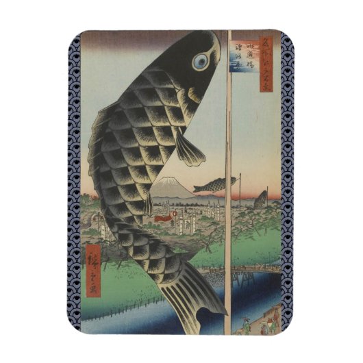 Japans Koi Fish Festival Flag Antiek Magneet (Verticaal)
