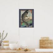 Japans Koi Fish Festival Flag Antiek Poster (Keuken)