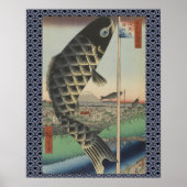 Japans Koi Fish Festival Flag Antiek Poster (Voorkant)