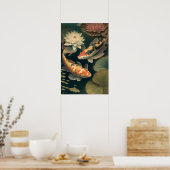  Japans koi Fish Pond Art Print Poster (Keuken)