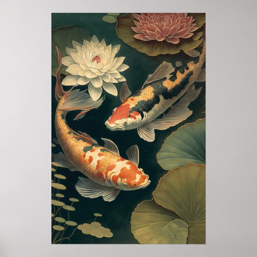  Japans koi Fish Pond Art Print Poster (Voorkant)