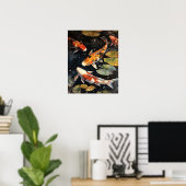 Japans Koi Fish Pond Art Print Poster (Thuiskantoor)