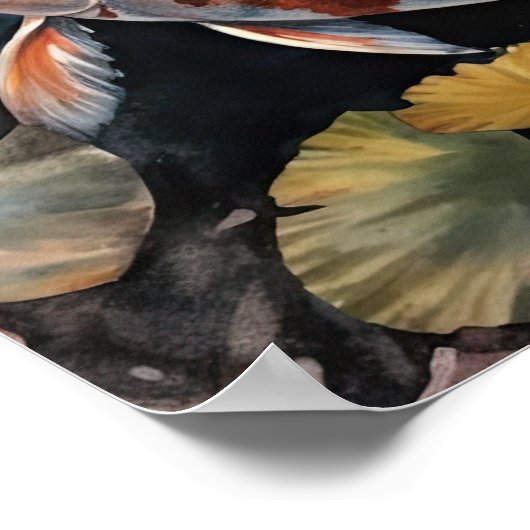 Japans Koi Fish Pond Art Print Poster (Hoek)