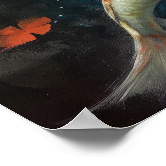 Japans Koi Fish Pond Art Print Poster (Hoek)