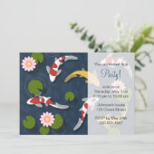 Japans Koi Fish Pond Party Kaart (Staand voorkant)