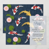 Japans Koi Fish Pond Party Kaart (Voorkant / Achterkant)