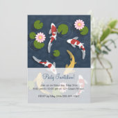 Japans Koi Fish Pond Party Kaart (Staand voorkant)